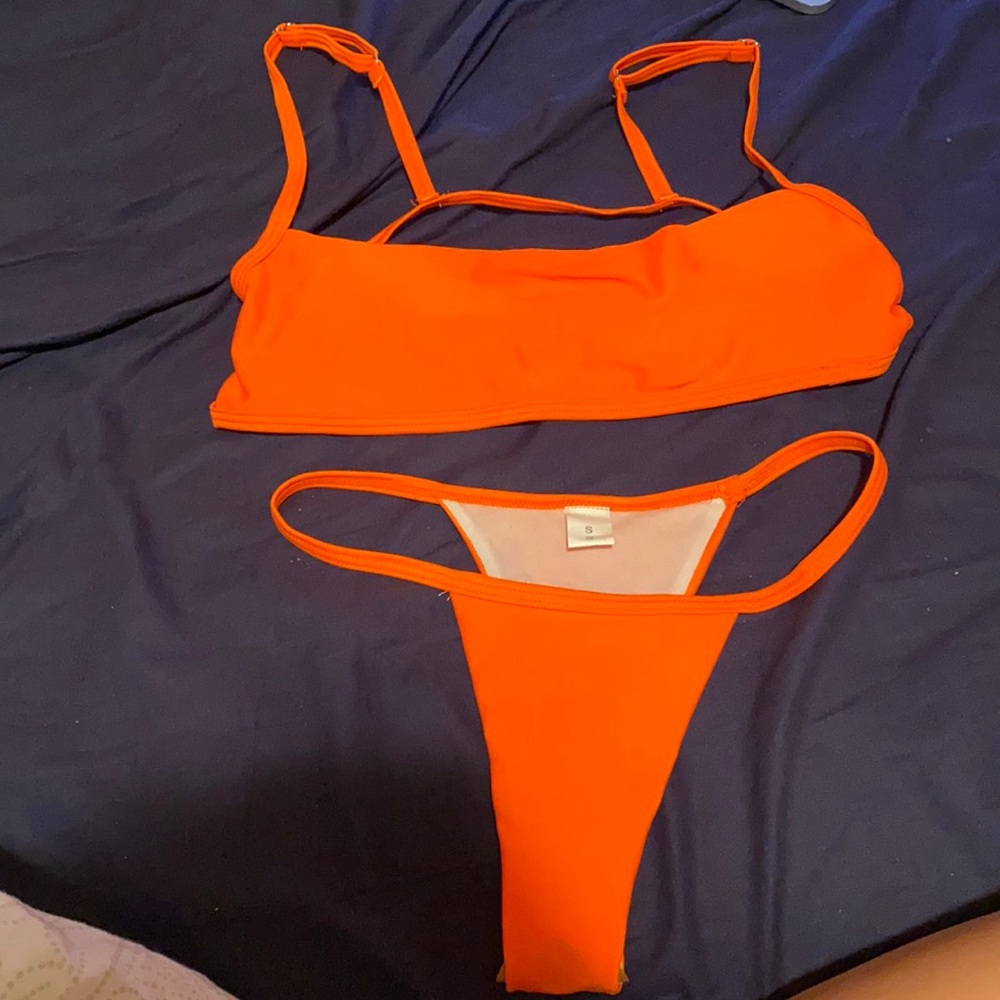 Neon orange bikini (NWOT)